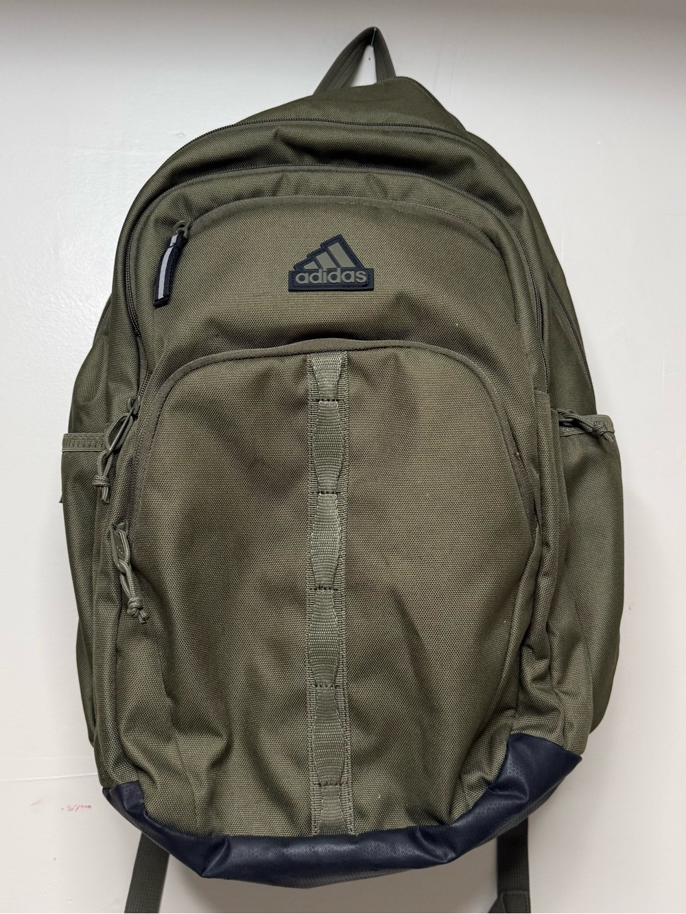 adidas Olive Backpack with Navy Base